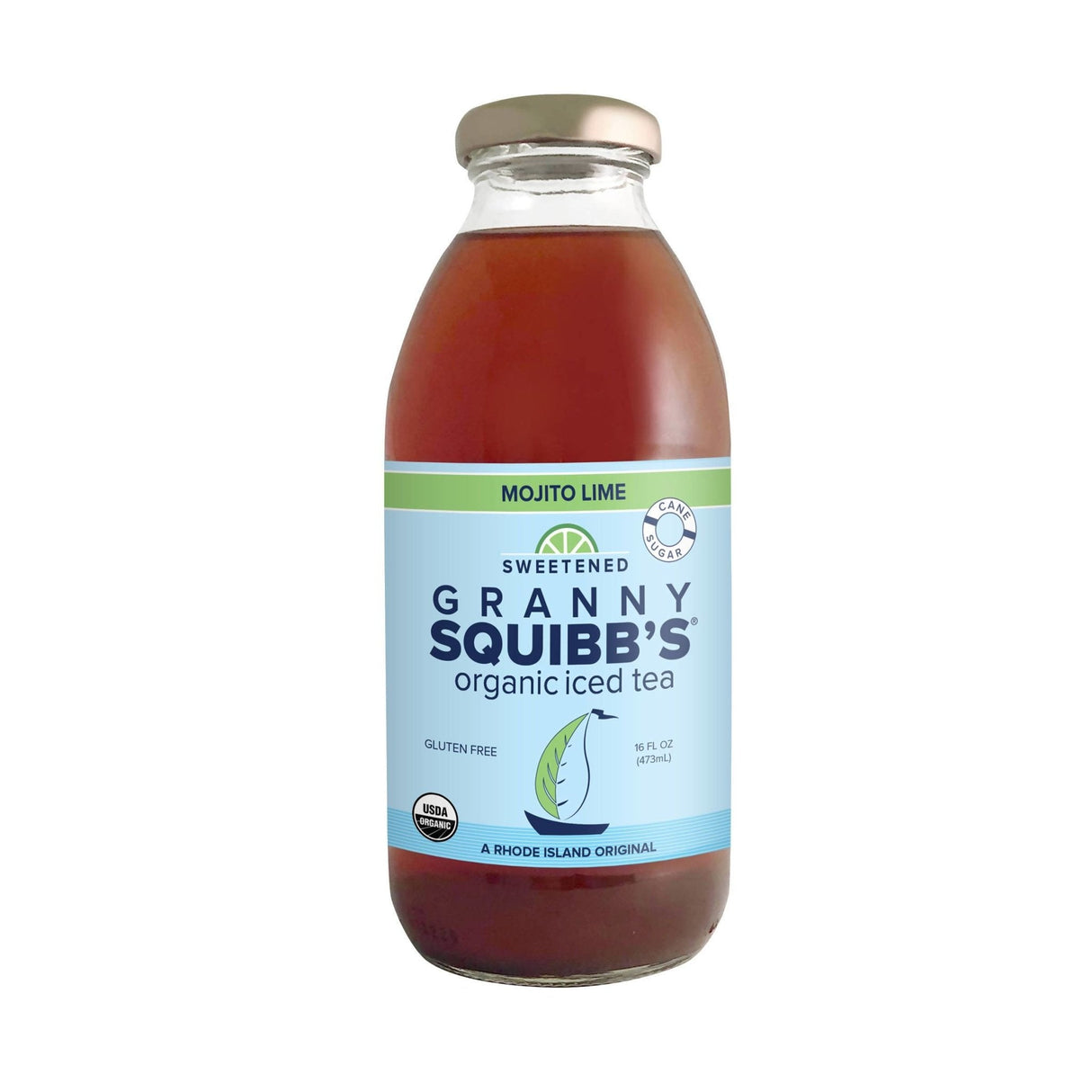 Granny Squibbs Mojito Lime Sweetened Organic Iced Tea - 12 x 16oz by Farm2Me