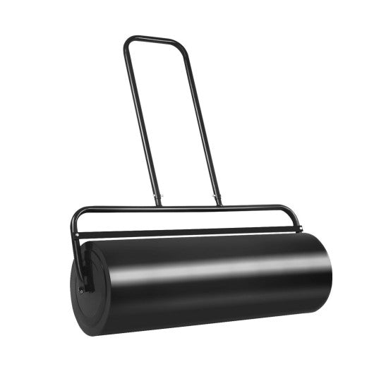 36 x 12 Inch Tow Lawn Roller Water Filled Metal Push Roller-Black