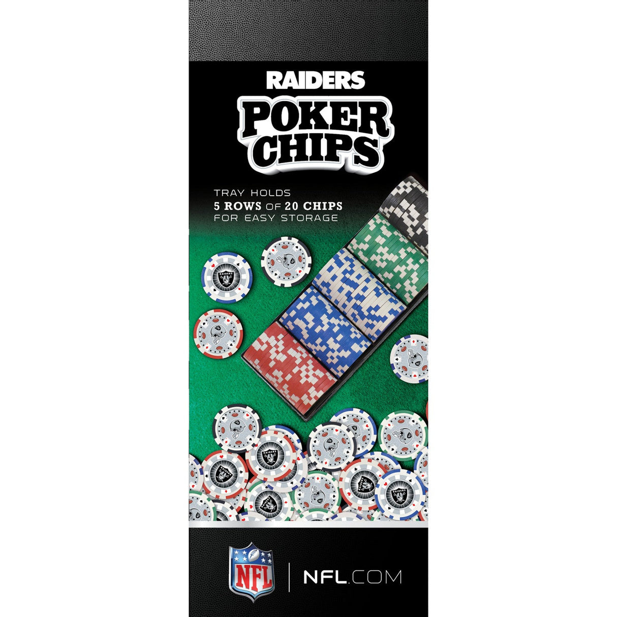 Las Vegas Raiders 100 Piece Poker Chips by MasterPieces Puzzle Company INC