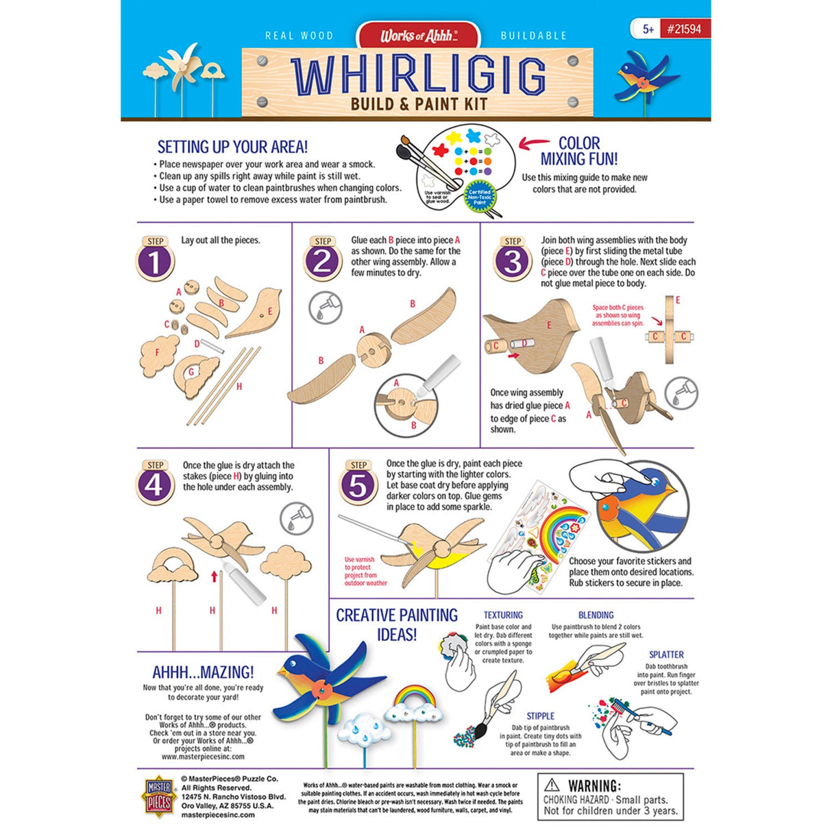 Whirligig Buildable Wood Craft & Paint Kit by MasterPieces Puzzle Company INC