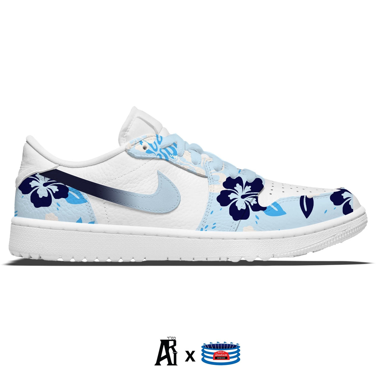 "Hawaii" Jordan 1 Golf Shoes by Stadium Custom Kicks