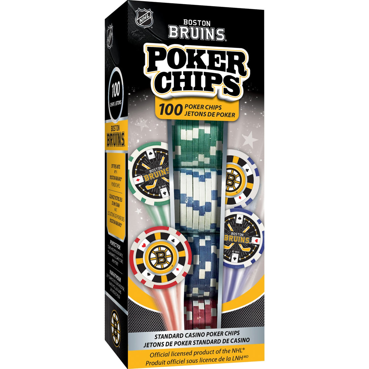 Boston Bruins 100 Piece Poker Chips by MasterPieces Puzzle Company INC