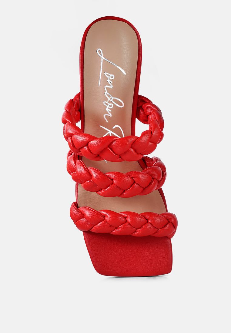 high bae braided strap casual heels by London Rag