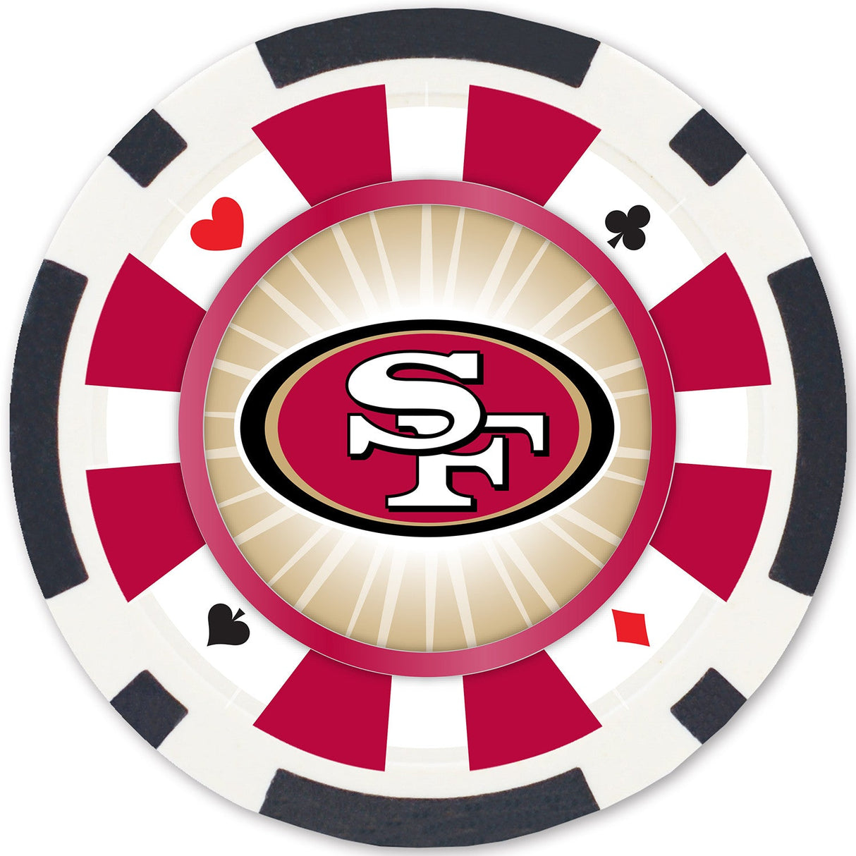 San Francisco 49ers 100 Piece Poker Chips by MasterPieces Puzzle Company INC