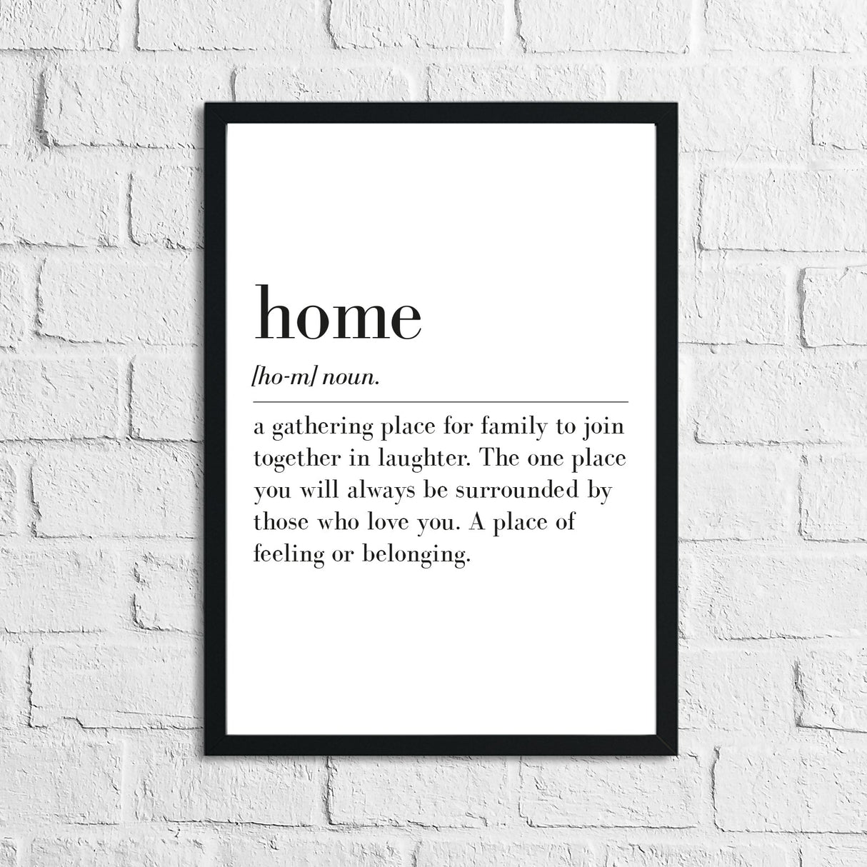 Home Definition Simple Home Wall Decor Print by WinsterCreations™ Official Store