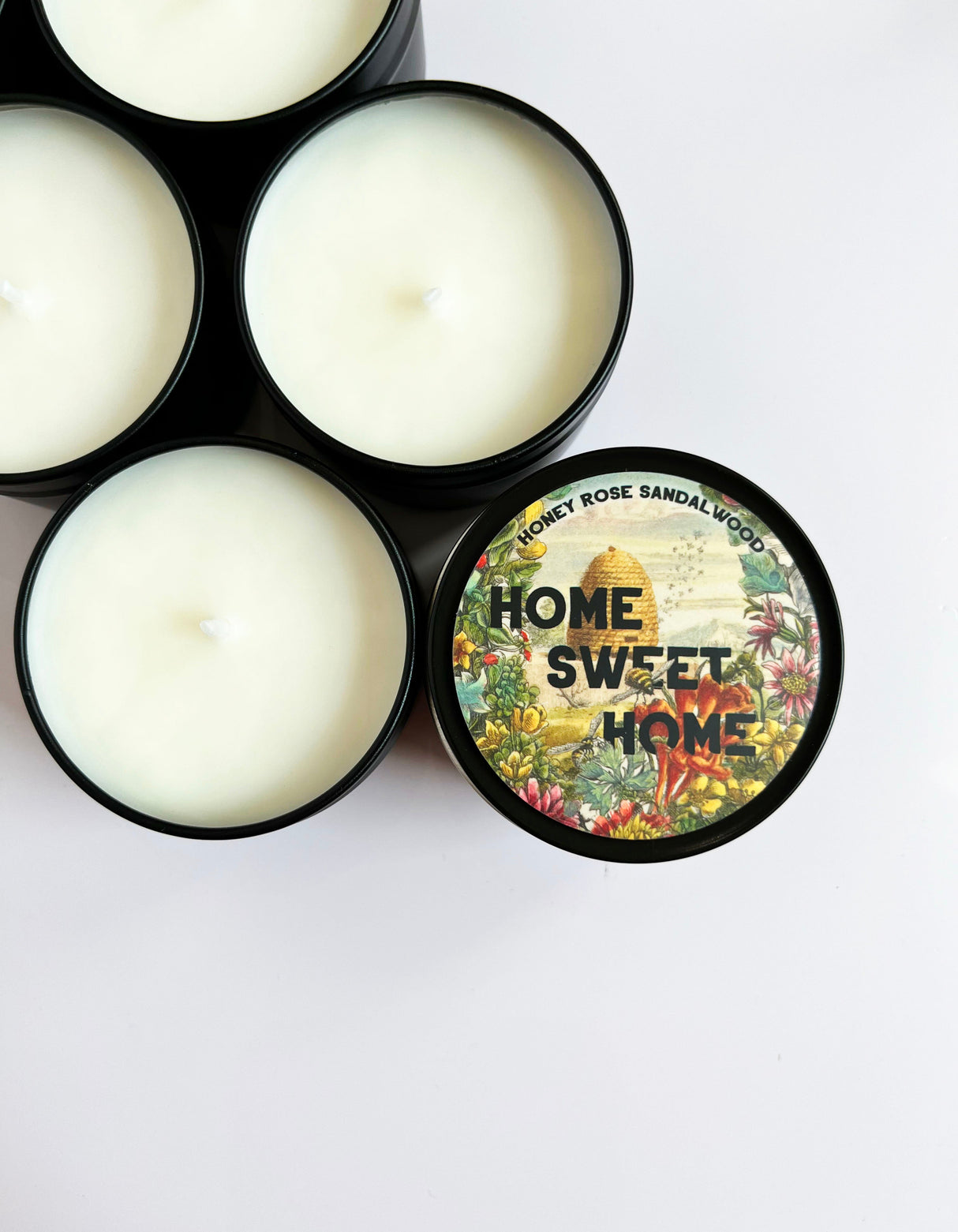 Home Sweet Home Scented Candle Tin by The Coin Laundry Print Shop