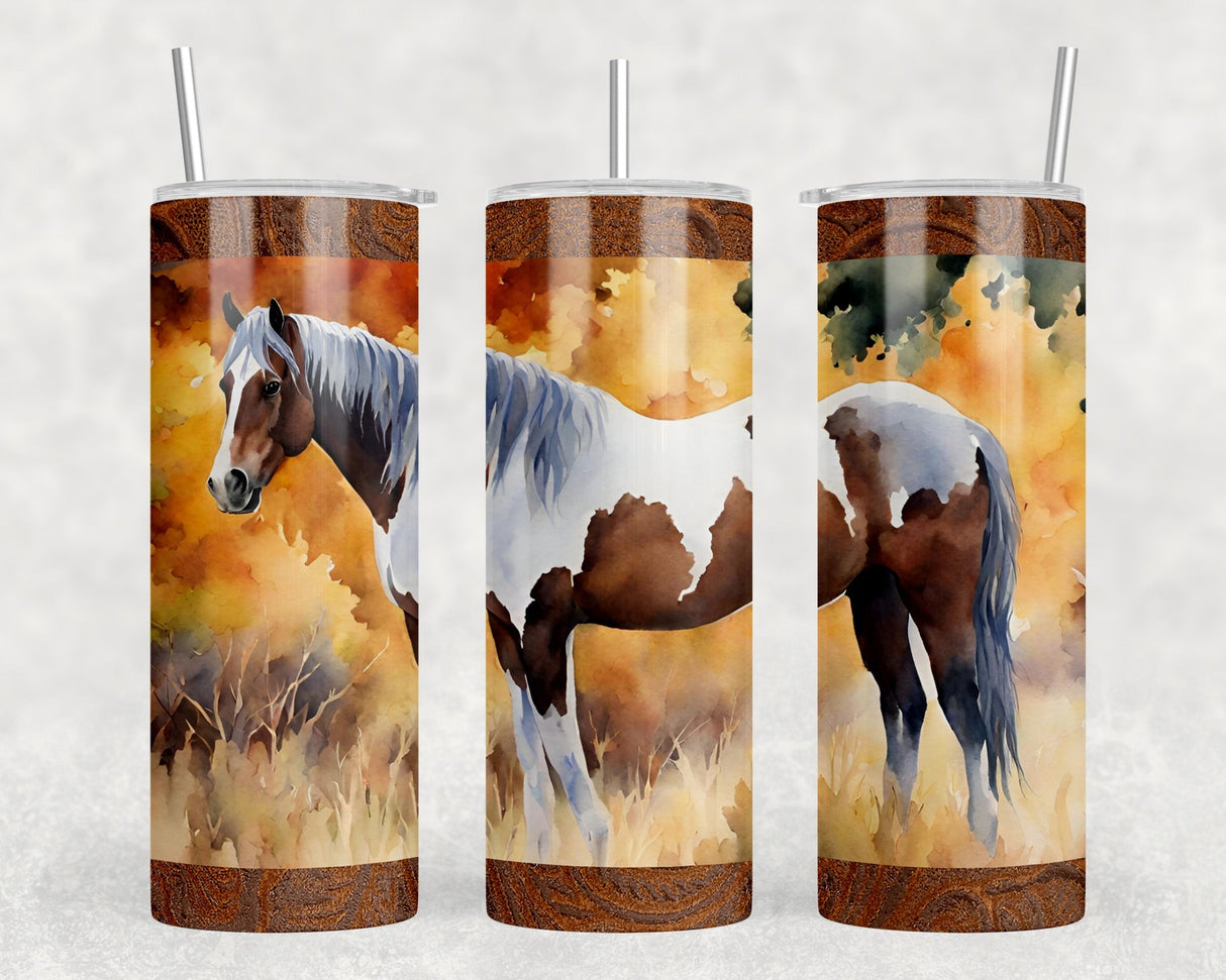 Horse|Skinny Tumbler|Optional Bluetooth Speaker| Speaker Color Varies by Rowdy Ridge Co