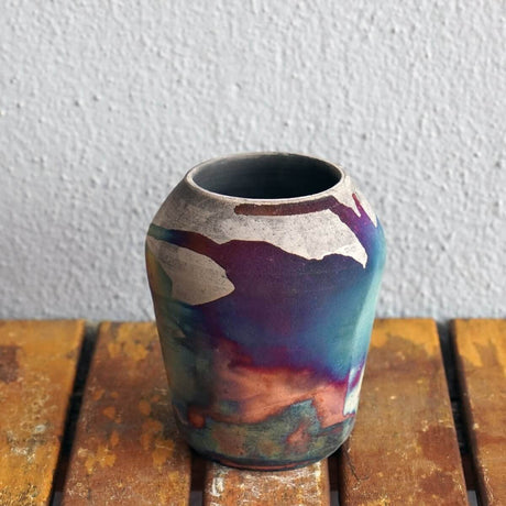 Hoseki Ceramic Raku Pottery Vase by RAAQUU