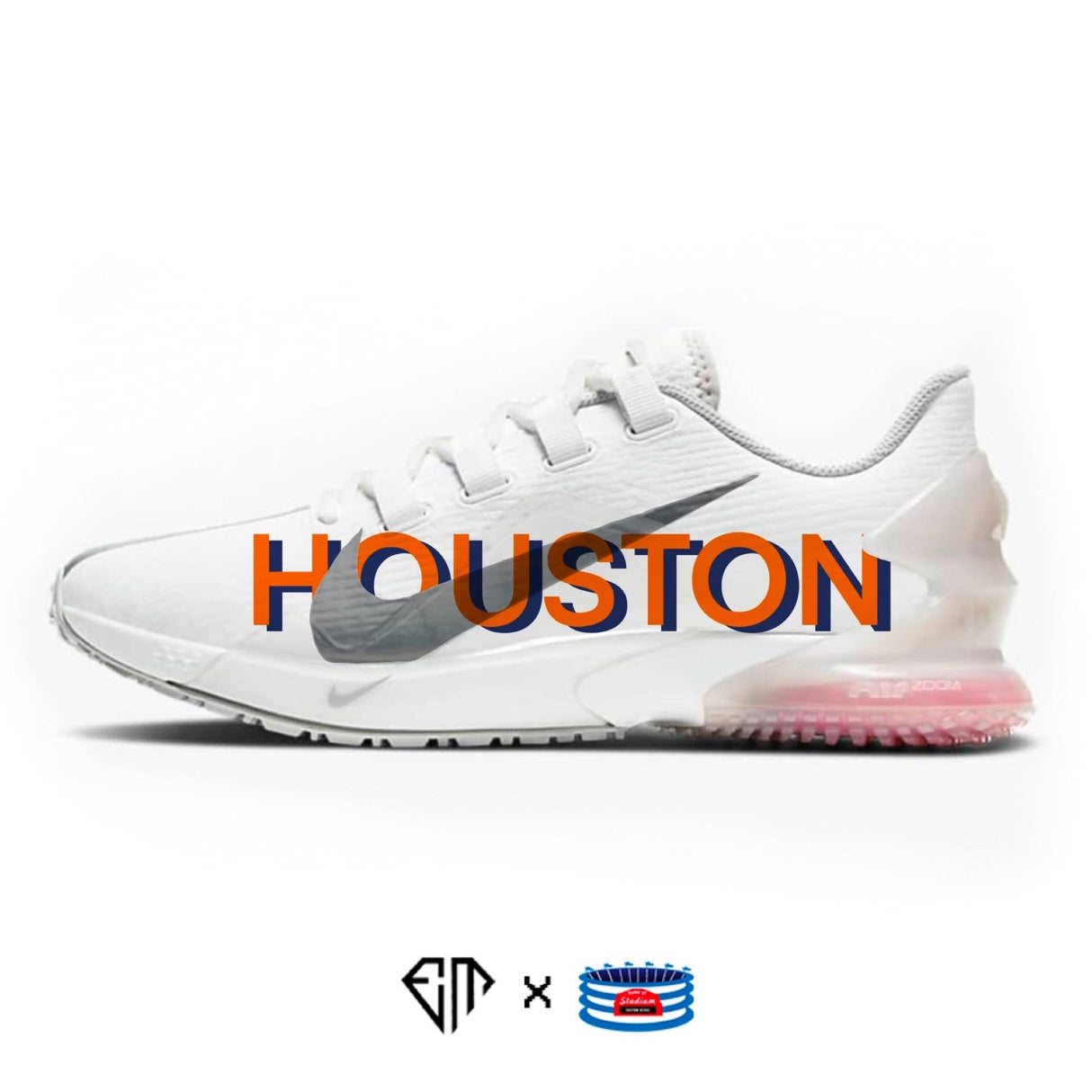 "Houston" Nike Force Zoom Trout 7 Turf by Stadium Custom Kicks