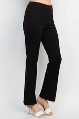 Hope & Harlow mid waist solid straight leg millennium pant by Curated Brands