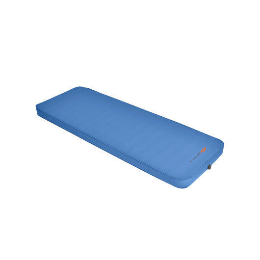 Self Inflating Folding Camping Sleeping Mattress with Carrying Bag-Blue