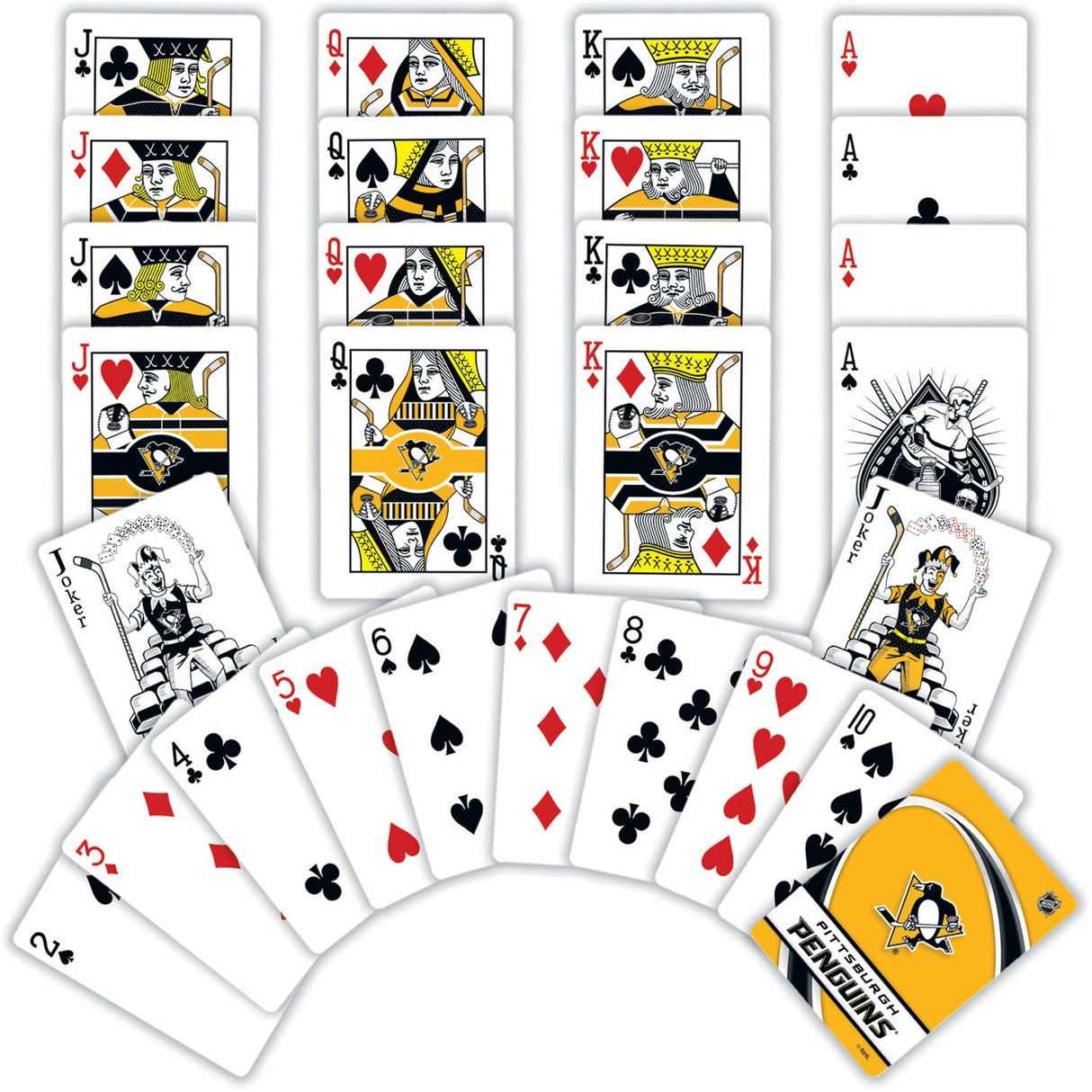 Pittsburgh Penguins Playing Cards - 54 Card Deck by MasterPieces Puzzle Company INC