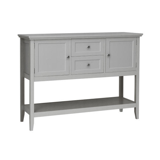 Wooden Sideboard Buffet Console Table  with Drawers and Storage-Gray