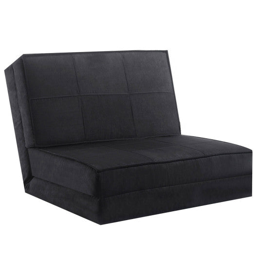 High Quality Fam Convertible Lounger Folding Sofa Sleeper Bed-Black