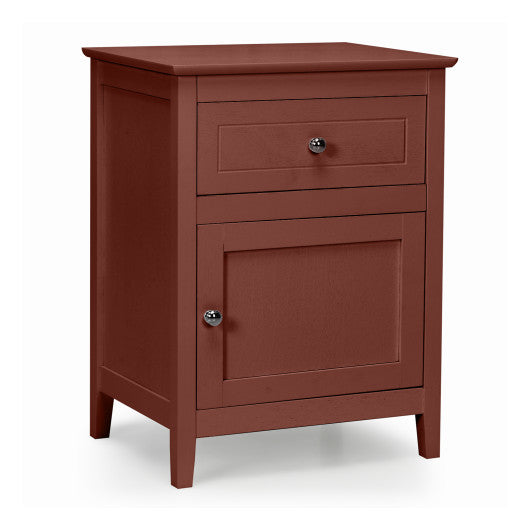 2-Tier Accent Table with Spacious Tabletop-Cherry