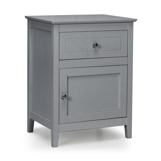 2-Tier Accent Table with Spacious Tabletop-Gray