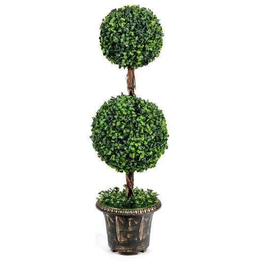 36 Inch Artificial Double Ball Tree Indoor and Outdoor UV Protection