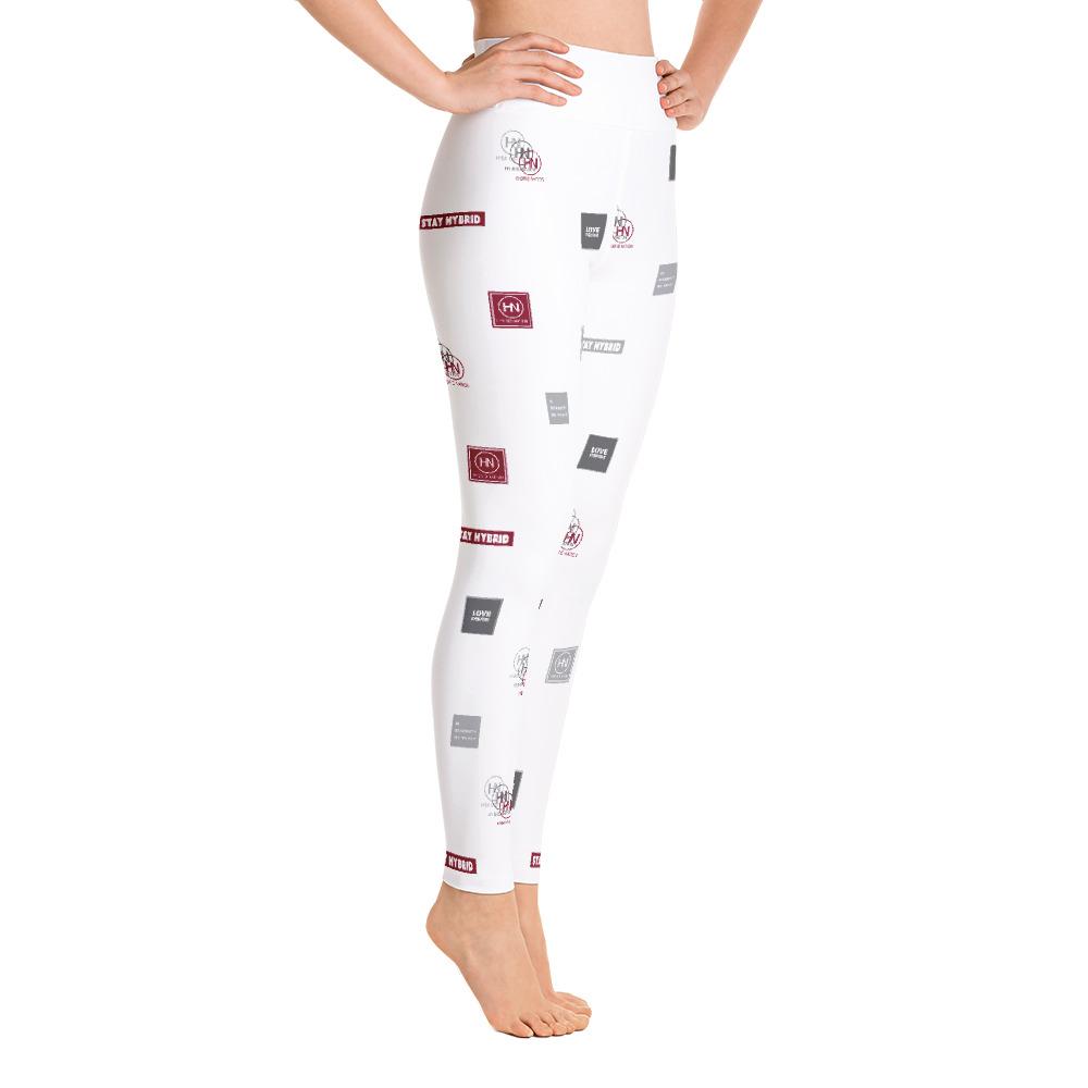 HYBRID NATION WOMEN AOP LEGGINGS (WHITE) by Hybrid Nation