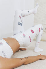 HYBRID NATION WOMEN AOP LEGGINGS (WHITE) by Hybrid Nation