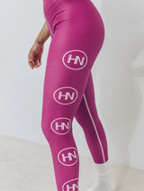 HYBRID NATION WOMEN HIGH-WAISTED LEGGINGS (BERRY) by Hybrid Nation