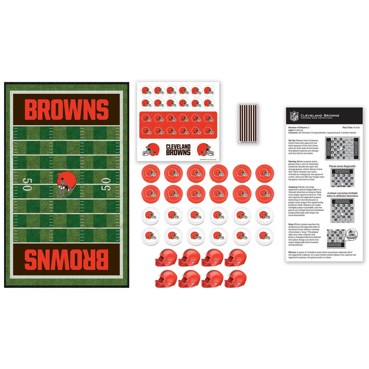 Cleveland Browns Checkers Board Game by MasterPieces Puzzle Company INC