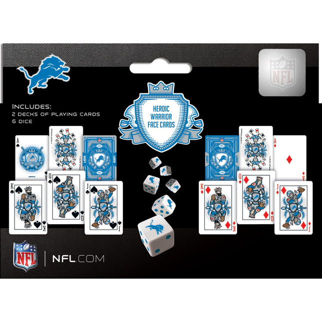 Detroit Lions - 2-Pack Playing Cards & Dice Set by MasterPieces Puzzle Company INC