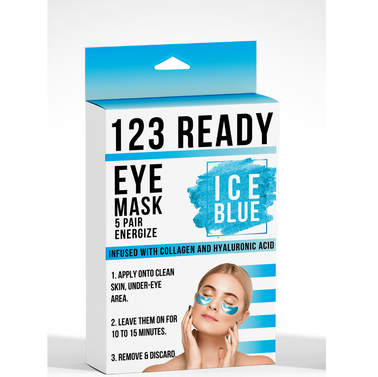 123 Ready ICE BLUE ENERGIZE GEL EYE PATCHES by ZAQ Skin & Body