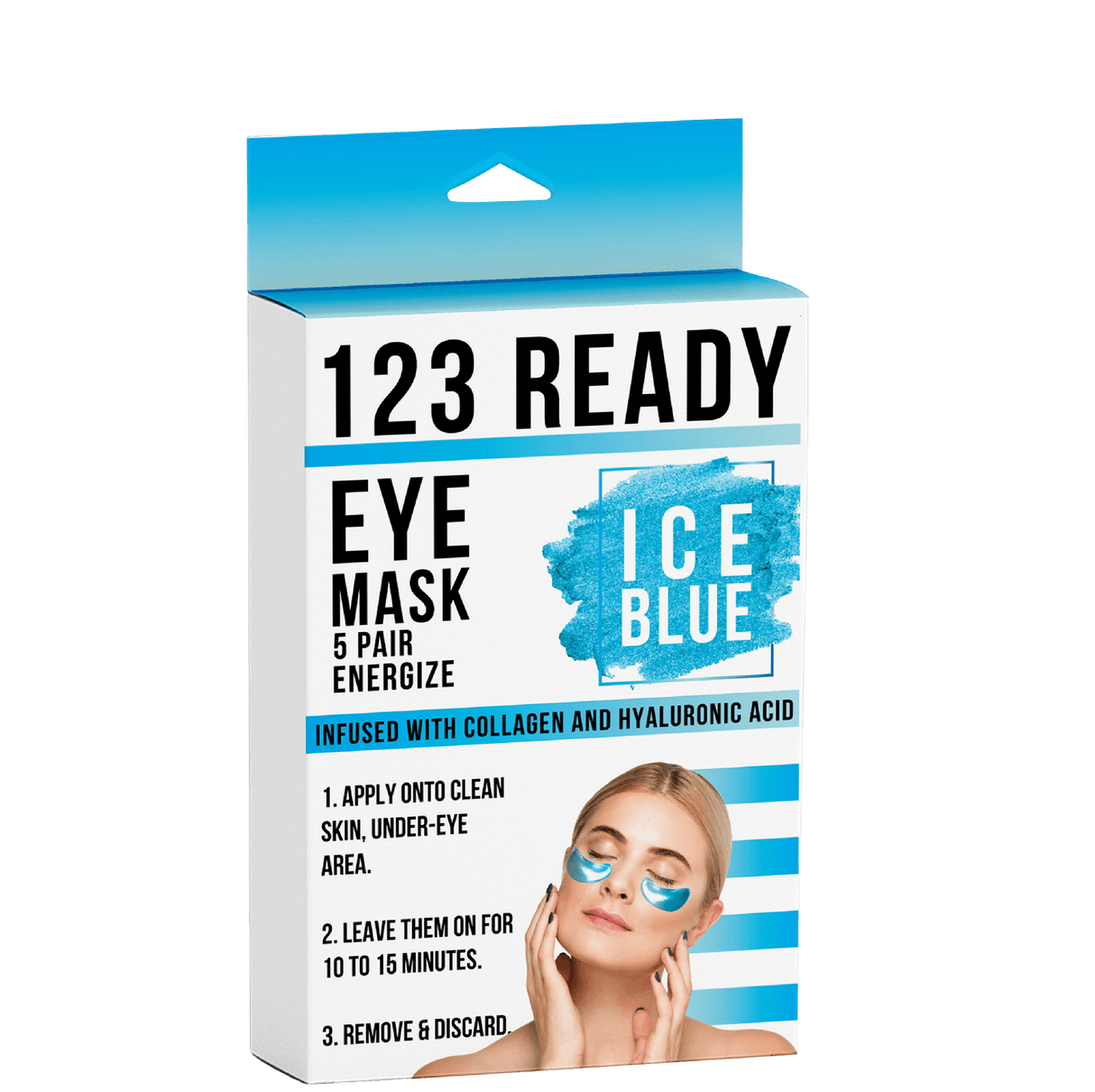 123 Ready ICE BLUE ENERGIZE GEL EYE PATCHES by ZAQ Skin & Body