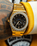 Iced diamond bezel transporter - plain straps by ASOROCK WATCHES