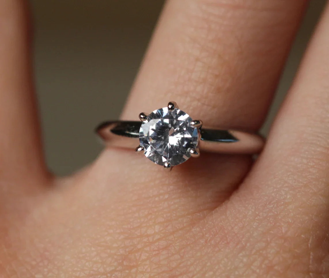 1 carat Diamond (GIA) Solitaire Engagement Ring in Platinum by VicStoneNYC Fine Jewelry