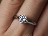 1 carat Diamond (GIA) Solitaire Engagement Ring in Platinum by VicStoneNYC Fine Jewelry