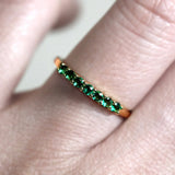 14k Gold Emerald Eternity Ring by VicStoneNYC Fine Jewelry