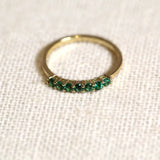 14k Gold Emerald Eternity Ring by VicStoneNYC Fine Jewelry