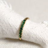 14k Gold Emerald Eternity Ring by VicStoneNYC Fine Jewelry