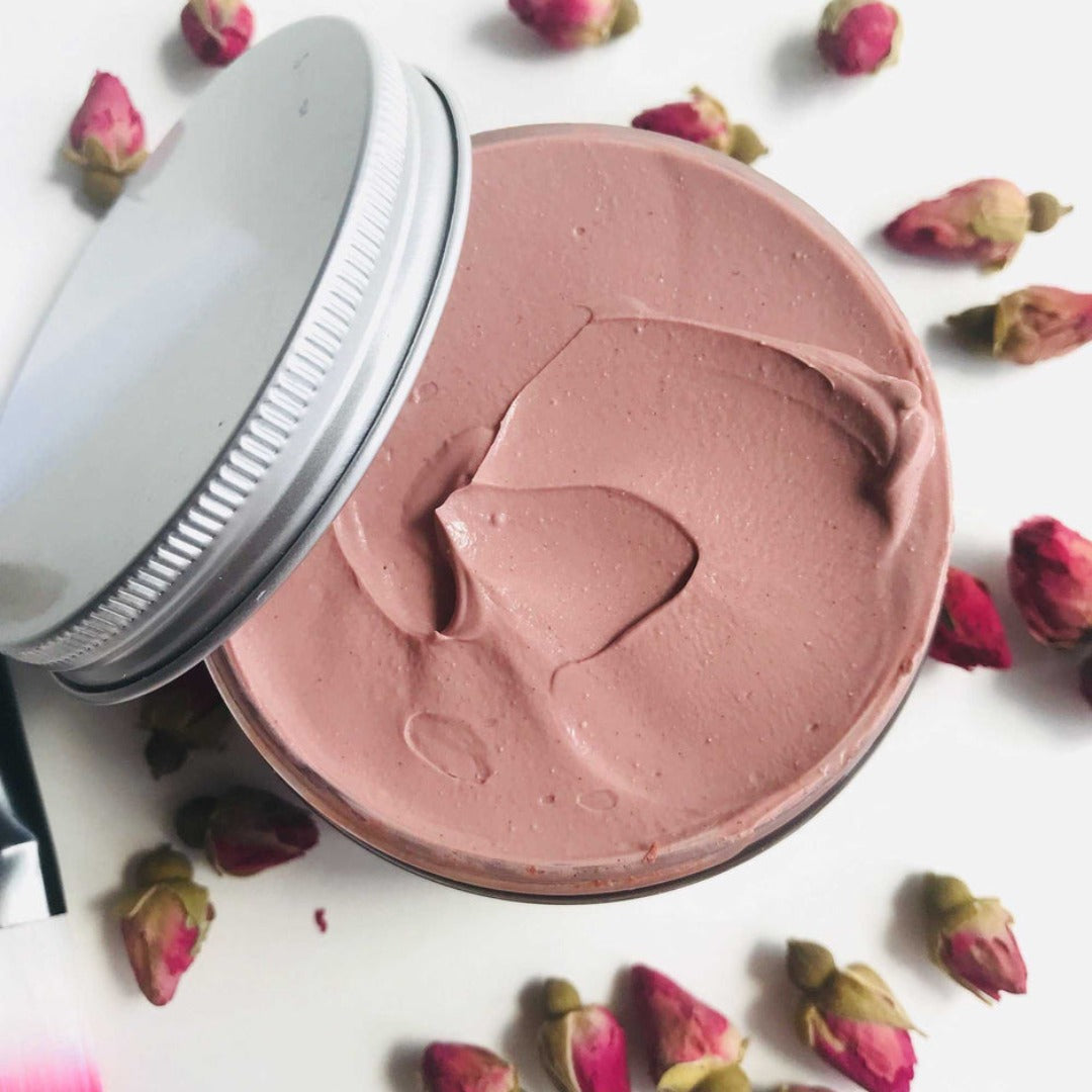 Pink Rose Clay Mask by KathyRoseNaturals