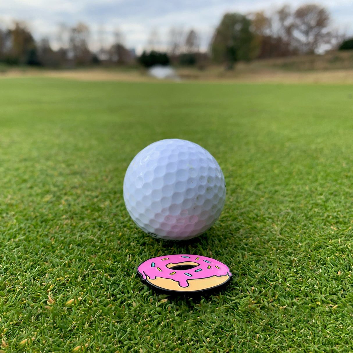 Donut Magnetic Golf Ball Marker by Kolorspun