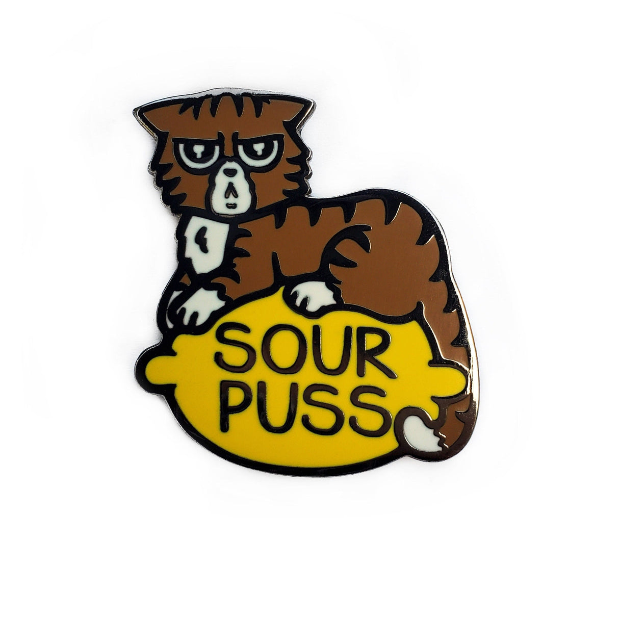 Sourpuss Cat Golf Ball Marker by Kolorspun