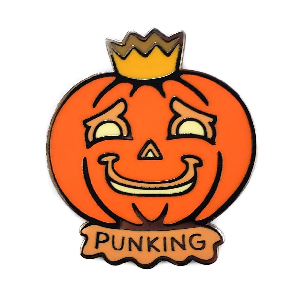 Pun King Pumpkin Golf Ball Marker by Kolorspun