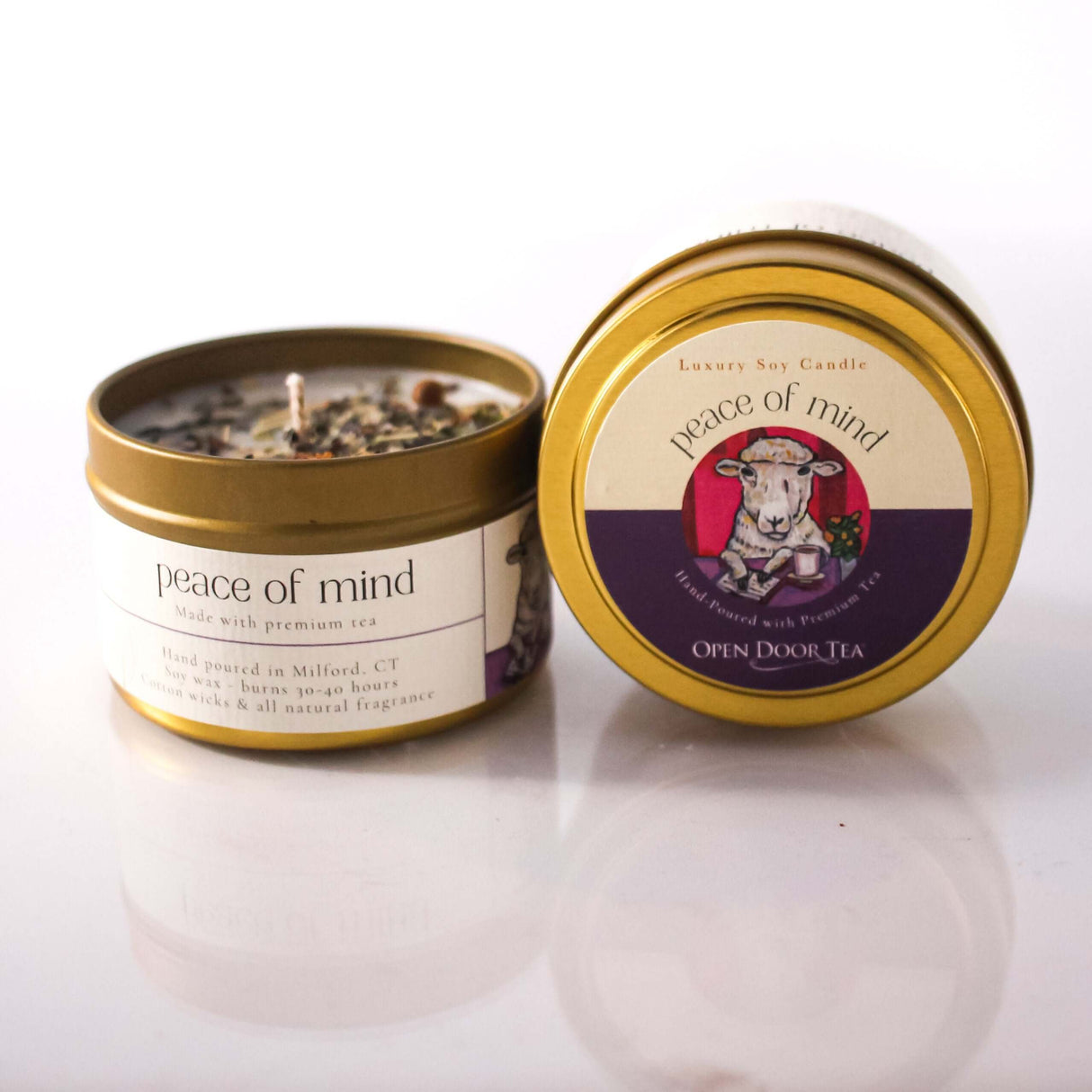 Tea-Infused Soy Candle by Open Door Tea CT