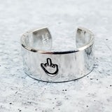 Middle Finger Wide Band Ring by Salt and Sparkle