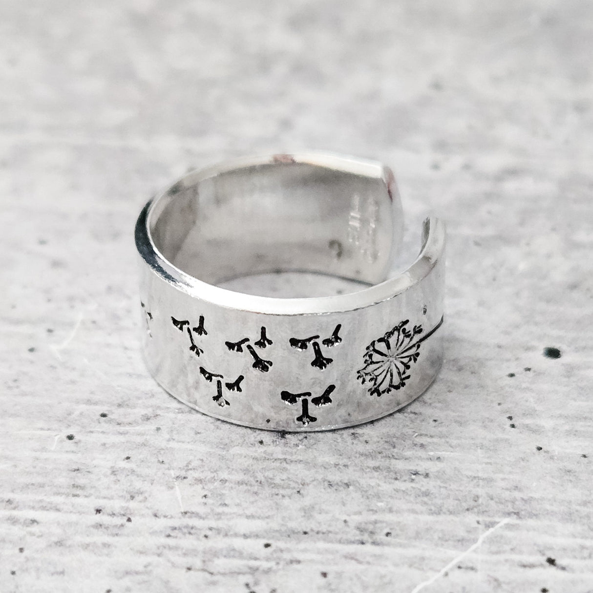 Dandelion Open Back Ring by Salt and Sparkle