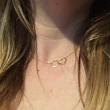 Namaste Necklace - Heart and Circle Infinity Necklace by Jennifer Cervelli Jewelry