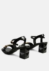 illusion metal chain link fantasy heel sandals by London Rag