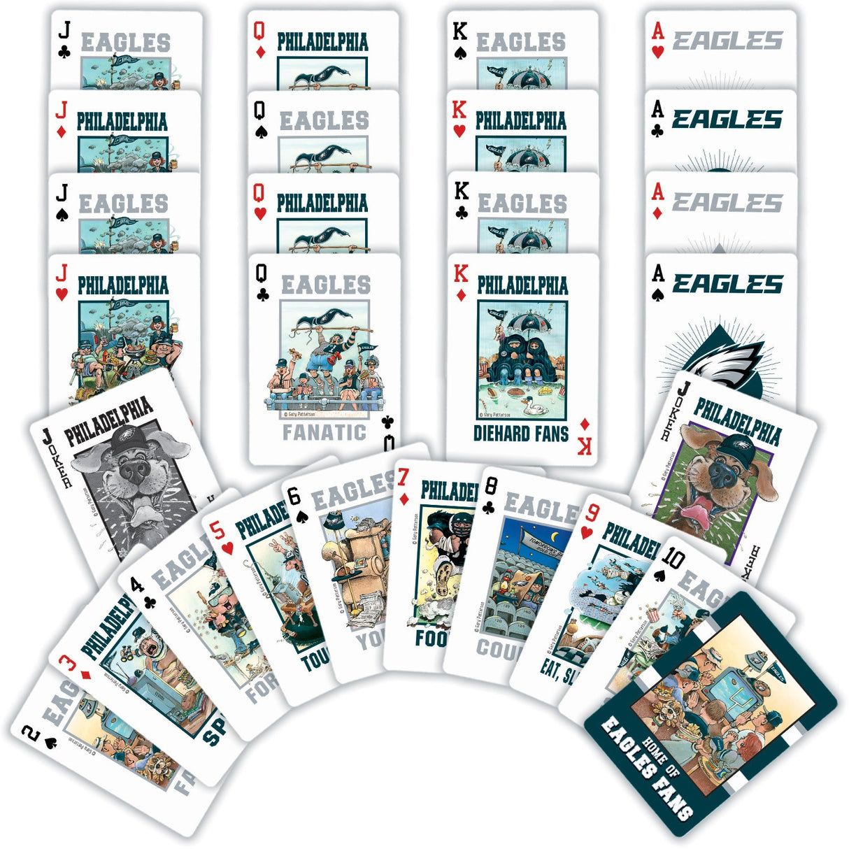 Philadelphia Eagles Fan Deck Playing Cards - 54 Card Deck by MasterPieces Puzzle Company INC