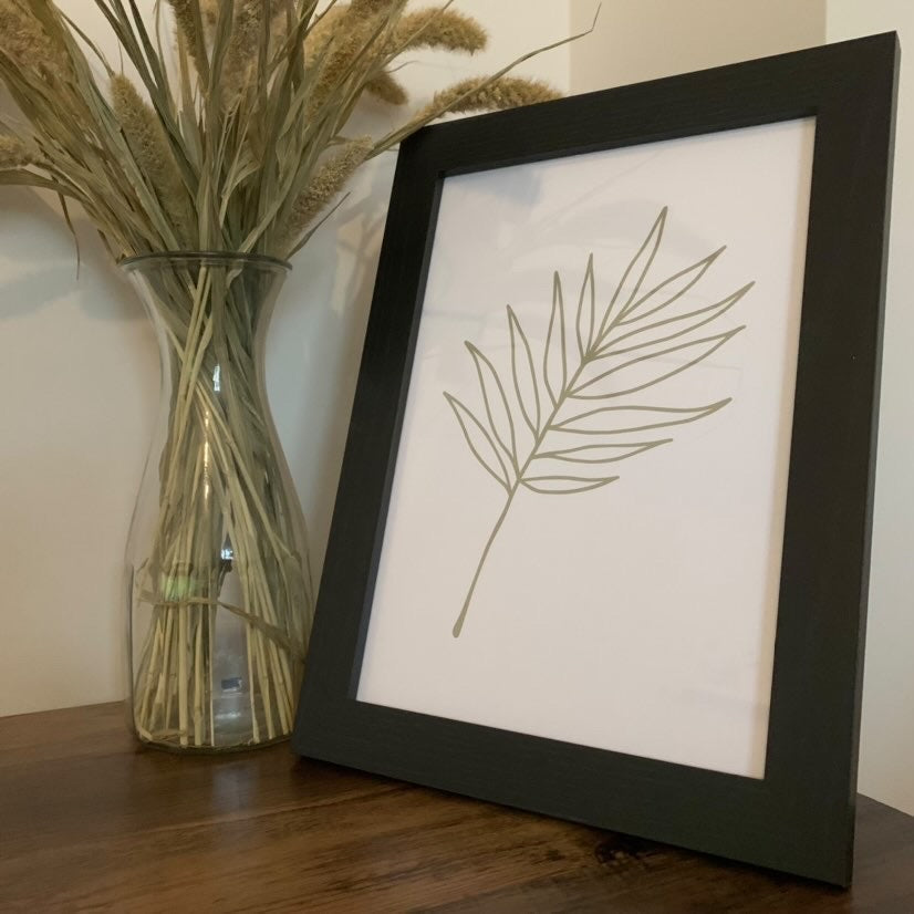 Boho Palm Leaves 2022 Boho Hippie Simple Home Wall Decor Print by WinsterCreations™ Official Store