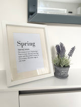 Spring Definition Black 2022 Spring Seasonal Wall Home Decor Print by WinsterCreations™ Official Store