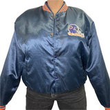 Vintage 1980s Chicago Bears Chalk Line Satin Bomber Jacket - XL by Rad Max Vintage