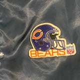 Vintage 1980s Chicago Bears Chalk Line Satin Bomber Jacket - XL by Rad Max Vintage