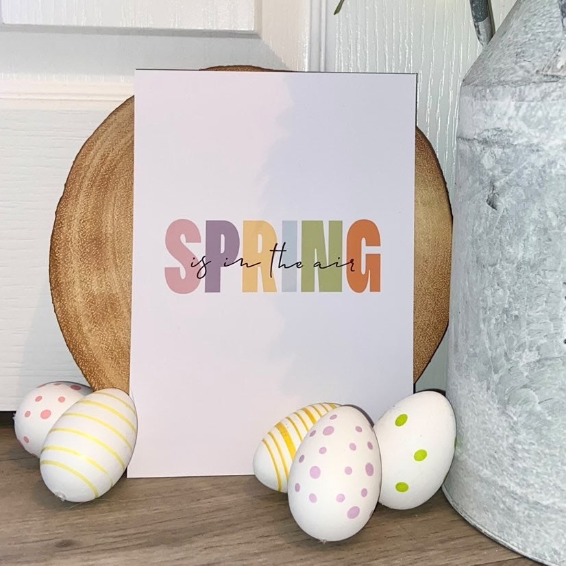 Spring Is In The Air Multi Colour 2022 Spring Seasonal Wall Home Decor Print by WinsterCreations™ Official Store