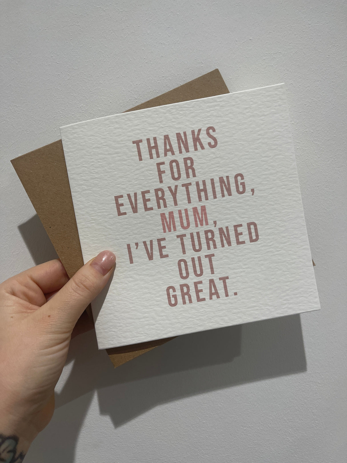 Thanks For Everything Mum Mothers Day Cute Funny Humorous Hammered Card & Envelope by WinsterCreations™ Official Store